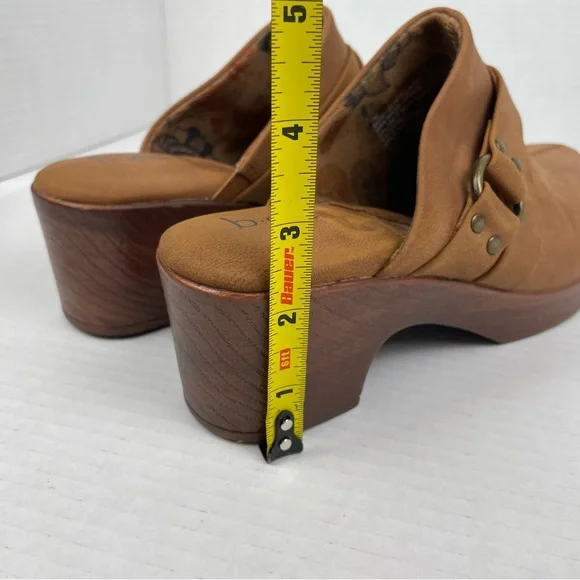 BOC Comfort Clogs Women’s 7 M Brown Slip on Mules Heeled Buckle Accent Coastal - Picture 6 of 14